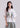 Blusa algodón tucanes bordados manga corta off white Psophía SS26