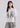 Blusa algodón tucanes bordados manga corta off white Psophía SS26