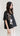 Side view of Psophía embroidered cotton poplin shirt showing flowing silhouette and delicate side embroidery with sequins