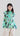 Front view of Botanic Soft Flow blouse Psophía SS26 showing sleeveless square silhouette and botanic print