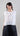 Front view of the Nylon–Cotton cocoon tee with round neck, cuffed sleeves and adjustable drawcord hem