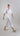 Side view of cotton palazzo pants highlighting flowing wide-leg silhouette and natural, elegant movement.