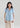Psophía candy stripe oxford shirt with short puff sleeves and relaxed feminine silhouette.