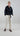 Front view of Psophía light jacquard kimono shirt jacket showing clean lines and modern relaxed fit.