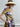 Orchid Canvas Button-Front Midi Dress in ochre satin cotton with large-scale floral print, round neckline and full front button closure.