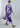 Orient Contour silk midi tunic with a straight silhouette, fluid drape, and mandarin tie-neck, featuring an artistic floral print.