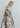 Retro Bloomleaf Long Dress with Bib Mao Collar