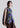 Front view of Retro Prism Draped Kimono Top with adjustable waist tie and architectural draped silhouette.
