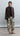 Front view of soft contour relaxed blazer with notch lapel, straight silhouette and light structure