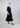 Vestido midi fluido cintura ajustable manga amplia
