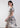 Vestido corto estampado de silueta amplia con volante fruncido