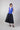 Vestido midi sin mangas color block con cintura ajustable