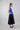 Vestido midi sin mangas color block con cintura ajustable