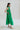 Vestido midi tafetán detalle cintas fruncidas en relieve