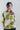 Camisa oversize de manga corta en algodón con estampado palms